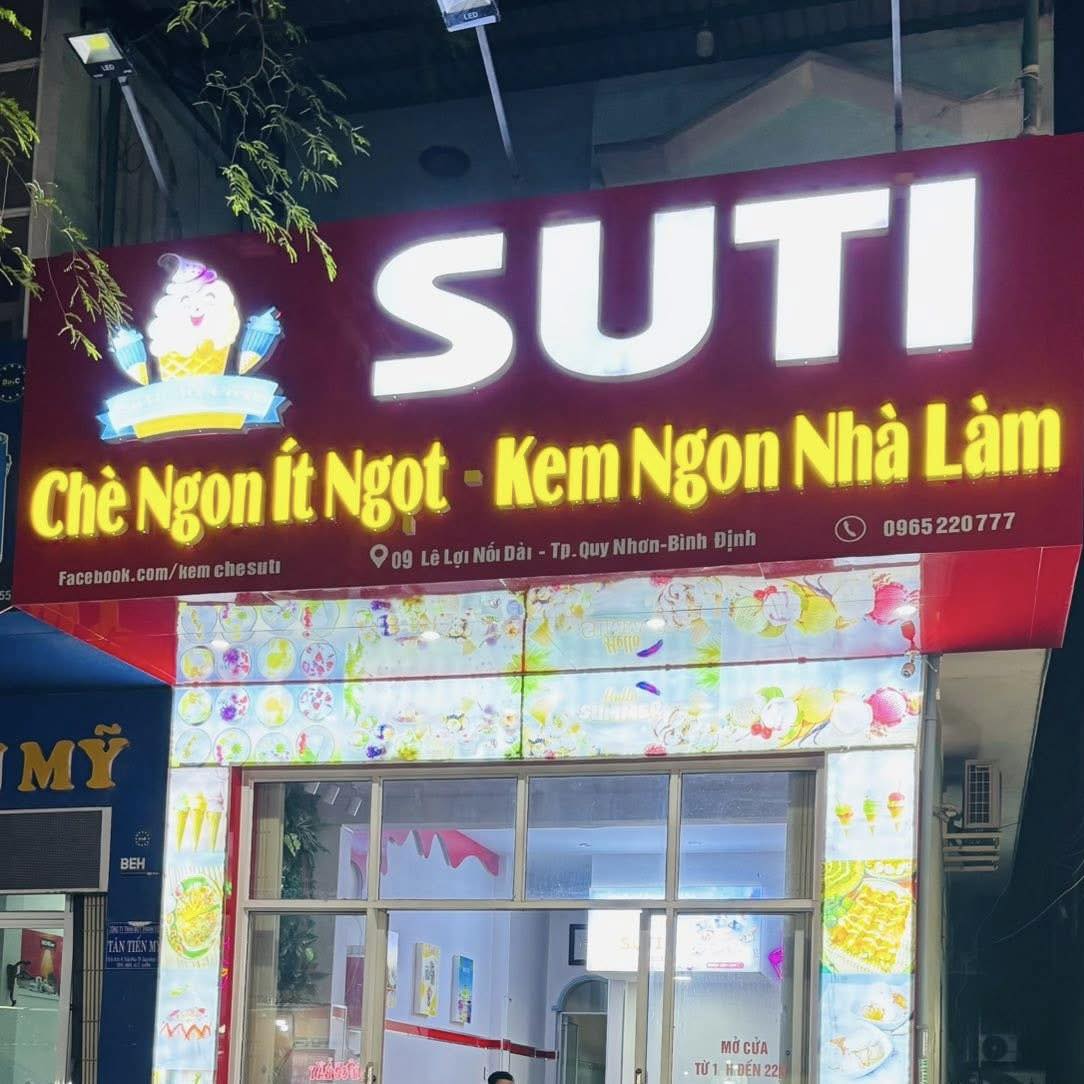 Bảng Hiệu Kem & Chè SuTi — Quy Nhơn